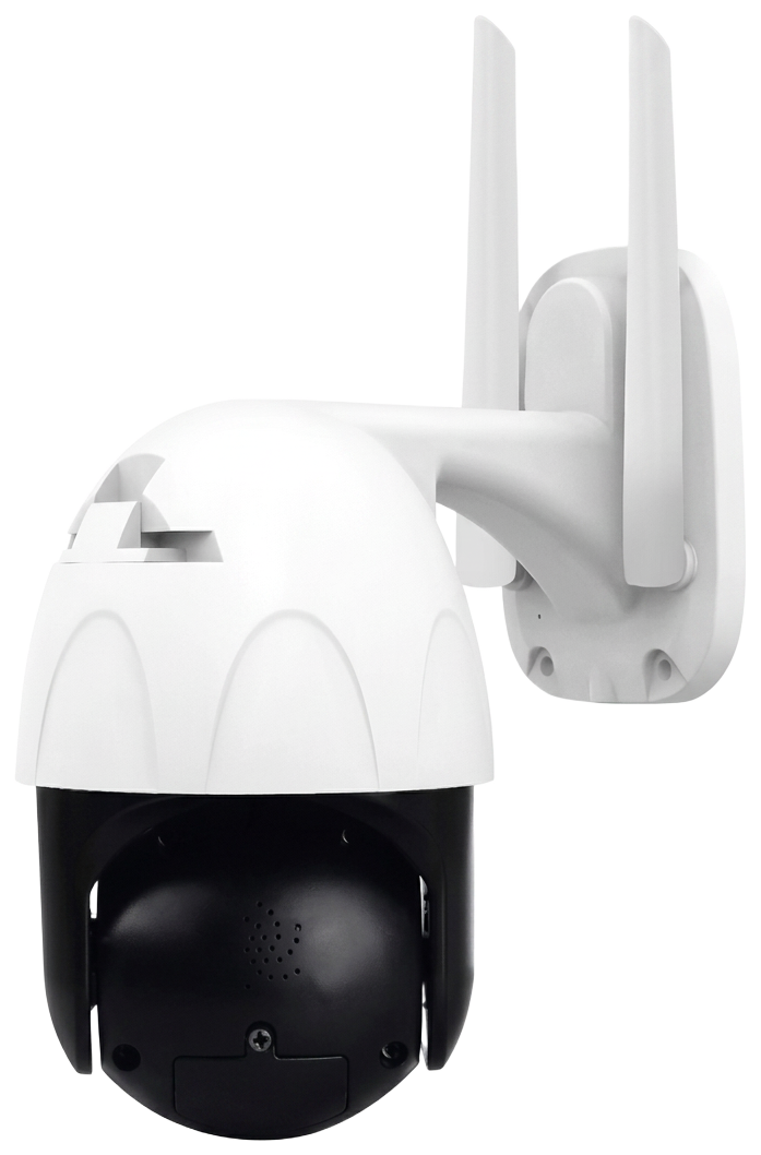 SecureNest Outdoor Camera with wall mount and antennas